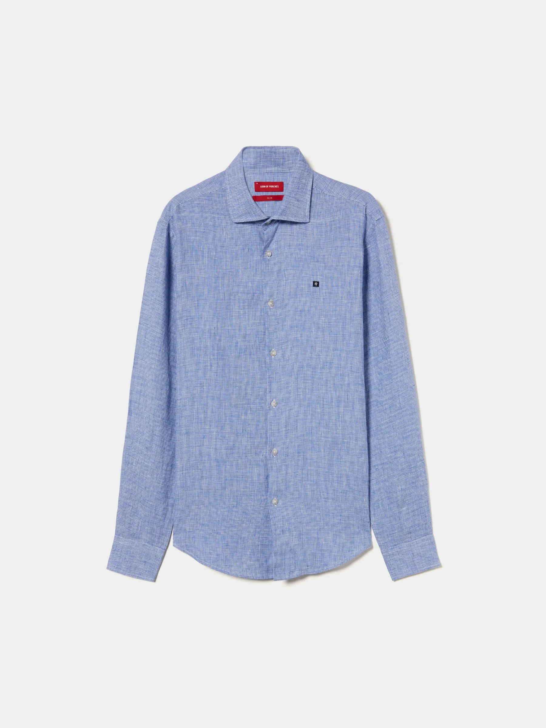 LION OF PORCHES Slim Fit^Camisa xadrez de linho slim fit