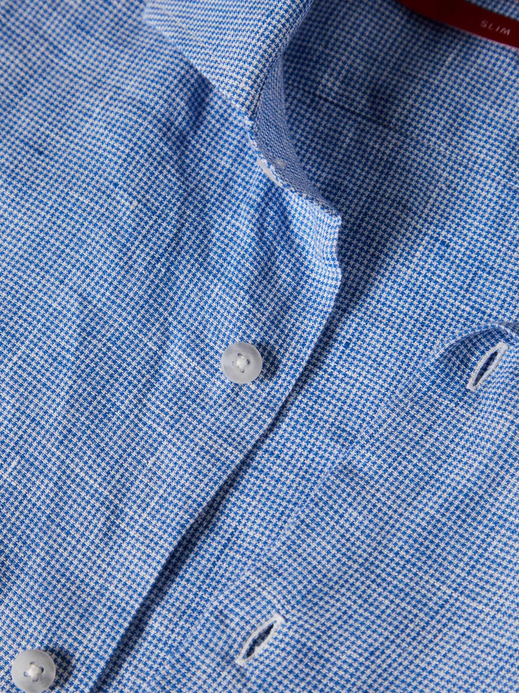 LION OF PORCHES Slim Fit^Camisa xadrez de linho slim fit