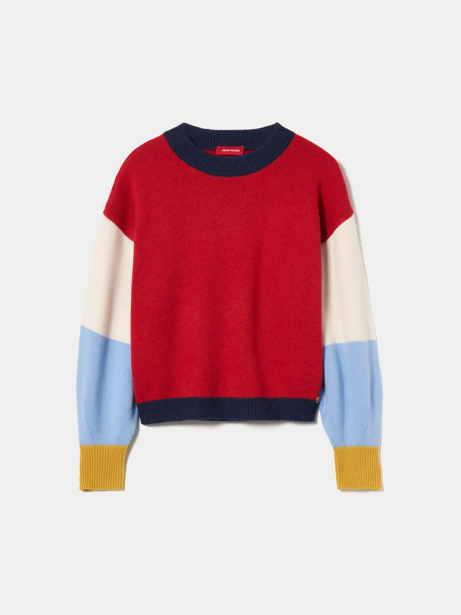 MULHER LION OF PORCHES Camisolas^Camisola color block em lã merino e caxemira