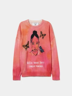 LION OF PORCHES Camisolas|Camisolas^Camisola de malha tie dye Lion x Killa