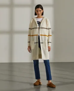 MULHER LION OF PORCHES Cardigans^Cardigan comprido com capuz e riscas