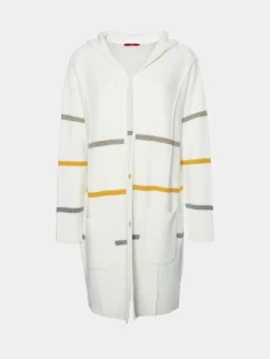 MULHER LION OF PORCHES Cardigans^Cardigan comprido com capuz e riscas