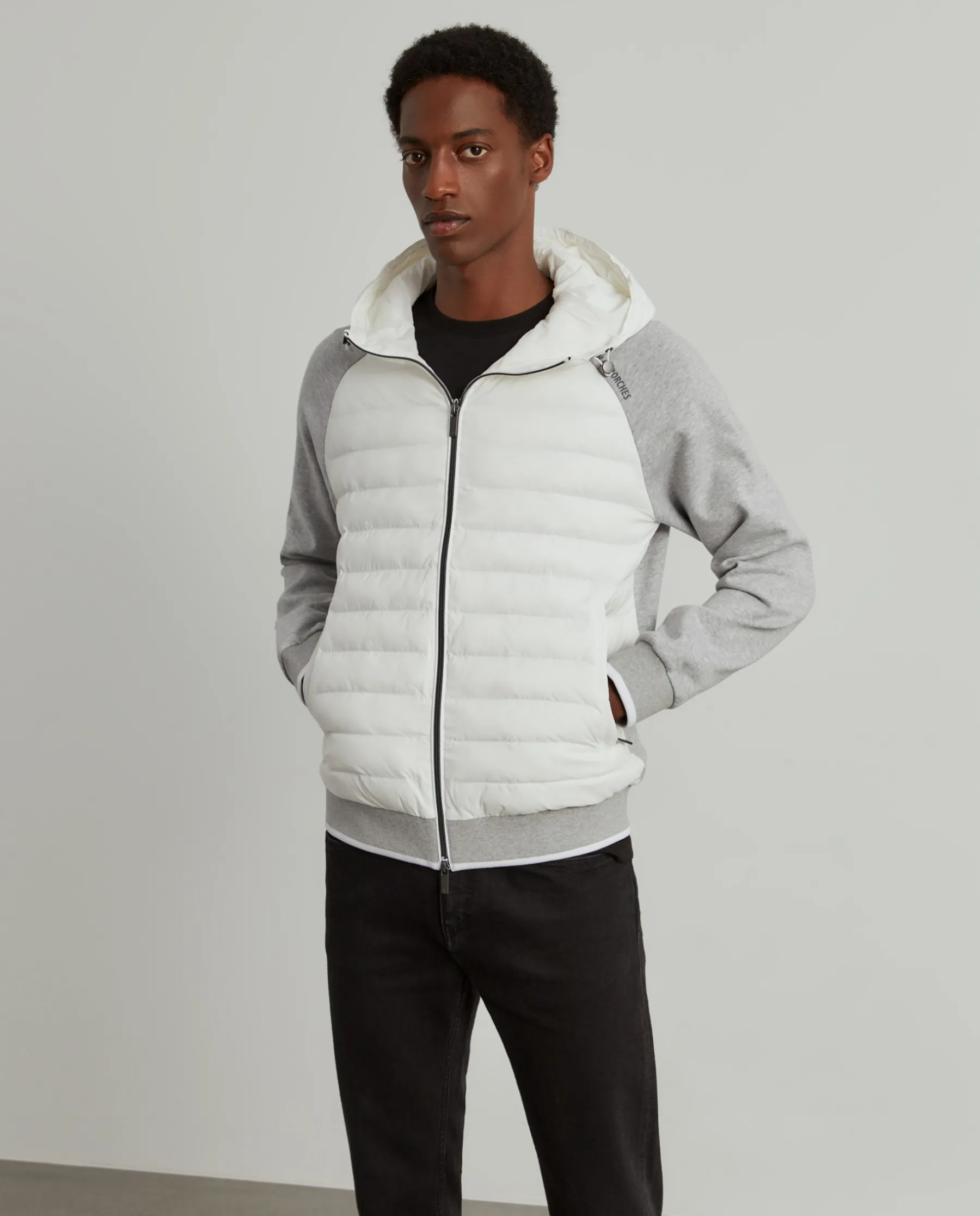 LION OF PORCHES Cardigans^Casaco combinado de malha com capuz