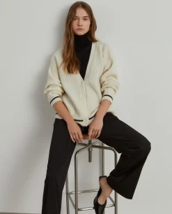MULHER LION OF PORCHES Cardigans^Casaco de malha com lã e mohair