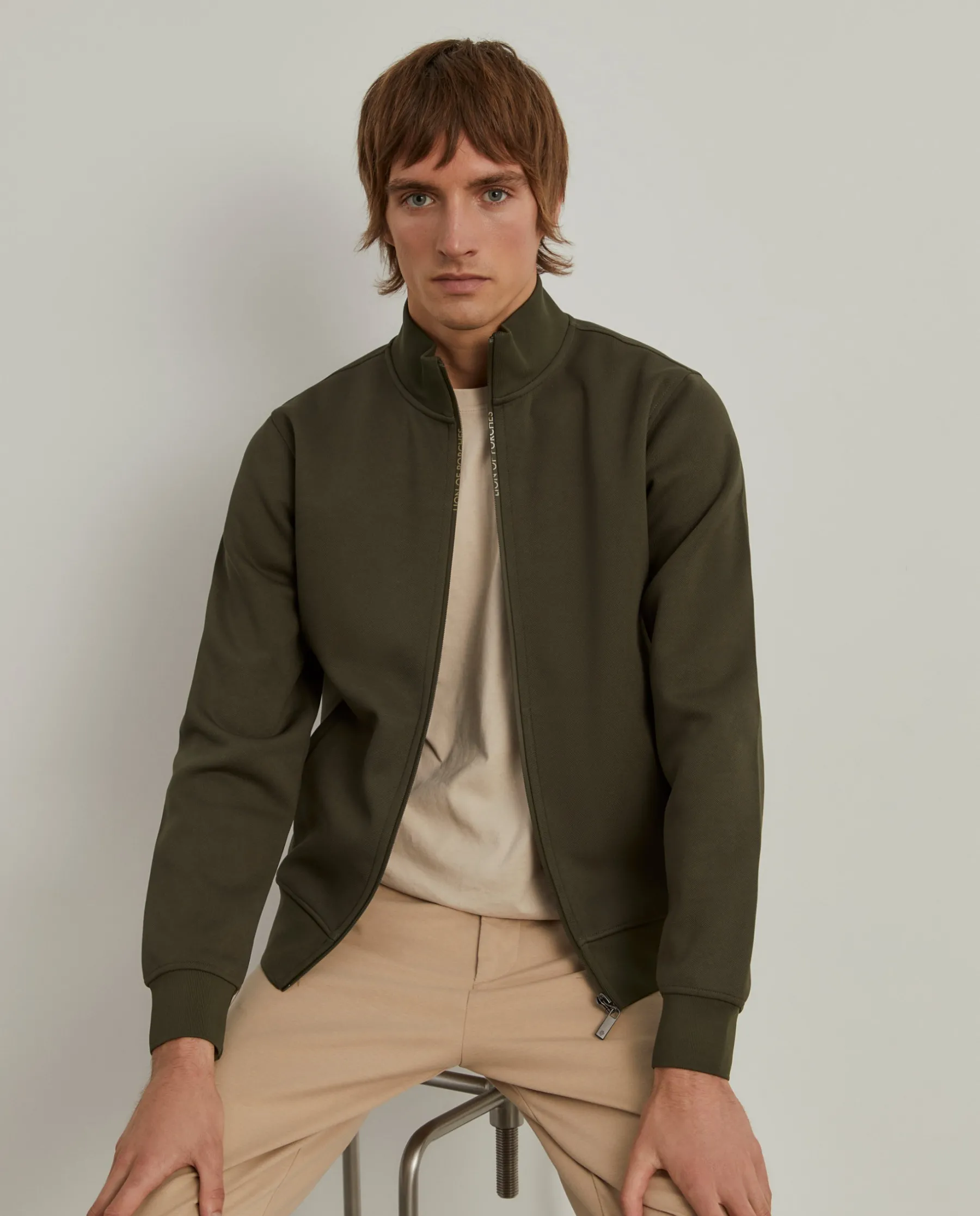 LION OF PORCHES Cardigans^Casaco de malha texturizada com fecho