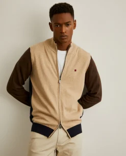 LION OF PORCHES Cardigans^Casaco malha color block com fecho