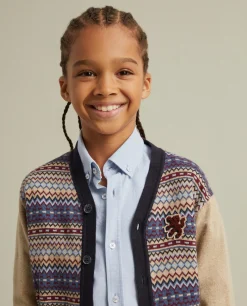LION OF PORCHES Cardigans^Casaco malha estampado em algodão e caxemira