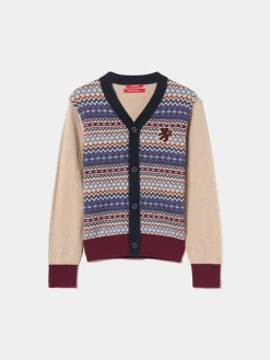 LION OF PORCHES Cardigans^Casaco malha estampado em algodão e caxemira