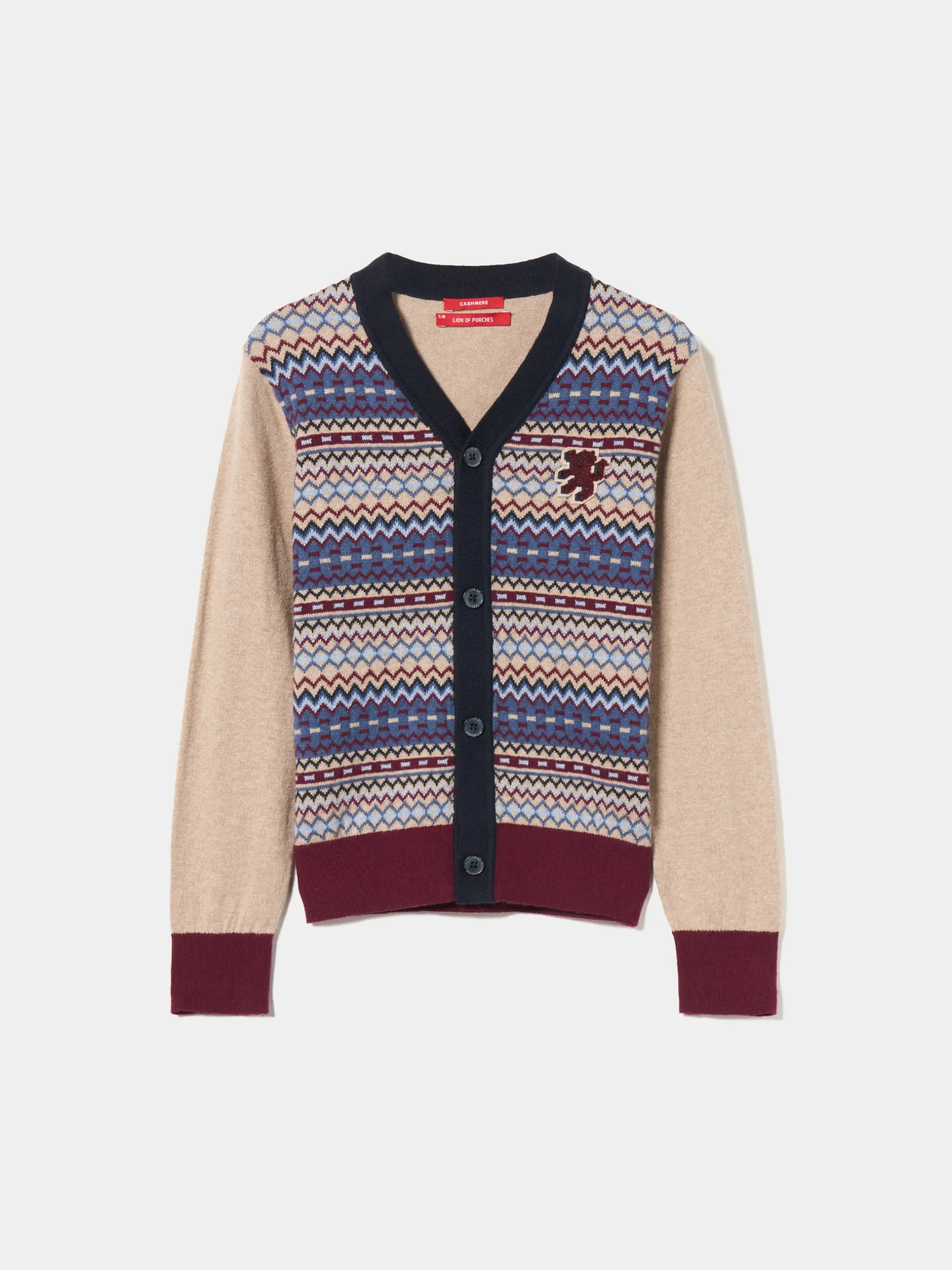 LION OF PORCHES Cardigans^Casaco malha estampado em algodão e caxemira
