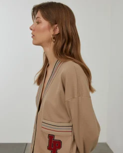 MULHER LION OF PORCHES Cardigans^Casaco malha às riscas com bolsos