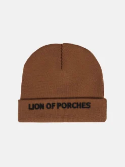 MULHER LION OF PORCHES Bonés / Gorros^Gorro com lettering estampado