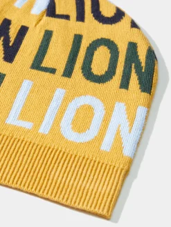 LION OF PORCHES Bonés / Gorros|Bonés / Gorros^Gorro de algodão e caxemira com lettering