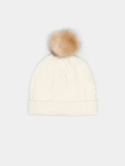 LION OF PORCHES Bonés / Gorros^Gorro em malha tricotada com pompom