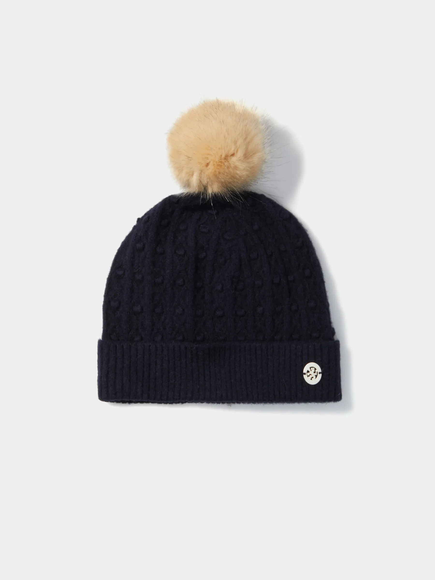 LION OF PORCHES Bonés / Gorros^Gorro em malha tricotada com pompom