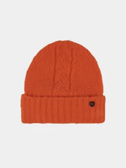 LION OF PORCHES Bonés / Gorros^Gorro trançado laranja
