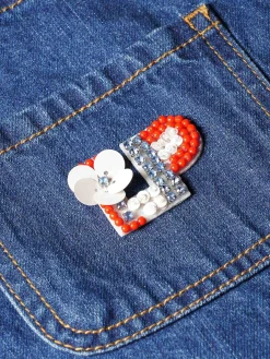 LION OF PORCHES Vestidos / Macacões^Jardineira Denim