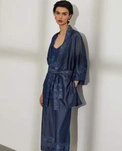 MULHER LION OF PORCHES Túnicas / Tops^Kimono para mulher em lyocell estampado com cinto