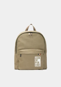 LION OF PORCHES Malas E Mochilas^Mochila para homem em sarja com bolso frontal e alças