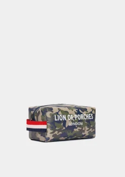 LION OF PORCHES Carteiras^Necessaire para homem em pele com padrão e fecho