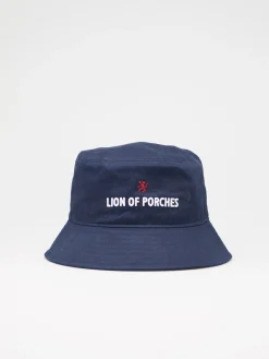 LION OF PORCHES Bonés / Gorros|Bonés / Gorros^Panamá de algodão com lotogipo