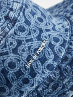 LION OF PORCHES Bonés / Gorros^Panamá em denim com monograma