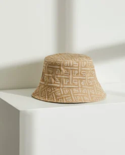 MULHER LION OF PORCHES Bonés / Gorros^Panamá para mulher com relevo de monograma e etiqueta