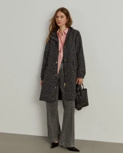 MULHER LION OF PORCHES Blusões^Parka comprida polka dots com capuz