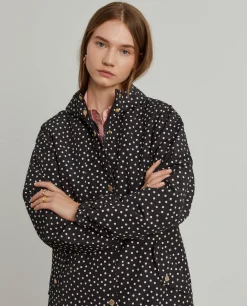 MULHER LION OF PORCHES Blusões^Parka comprida polka dots com capuz