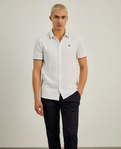 LION OF PORCHES Polos^Polo camisa em algodão com riscas