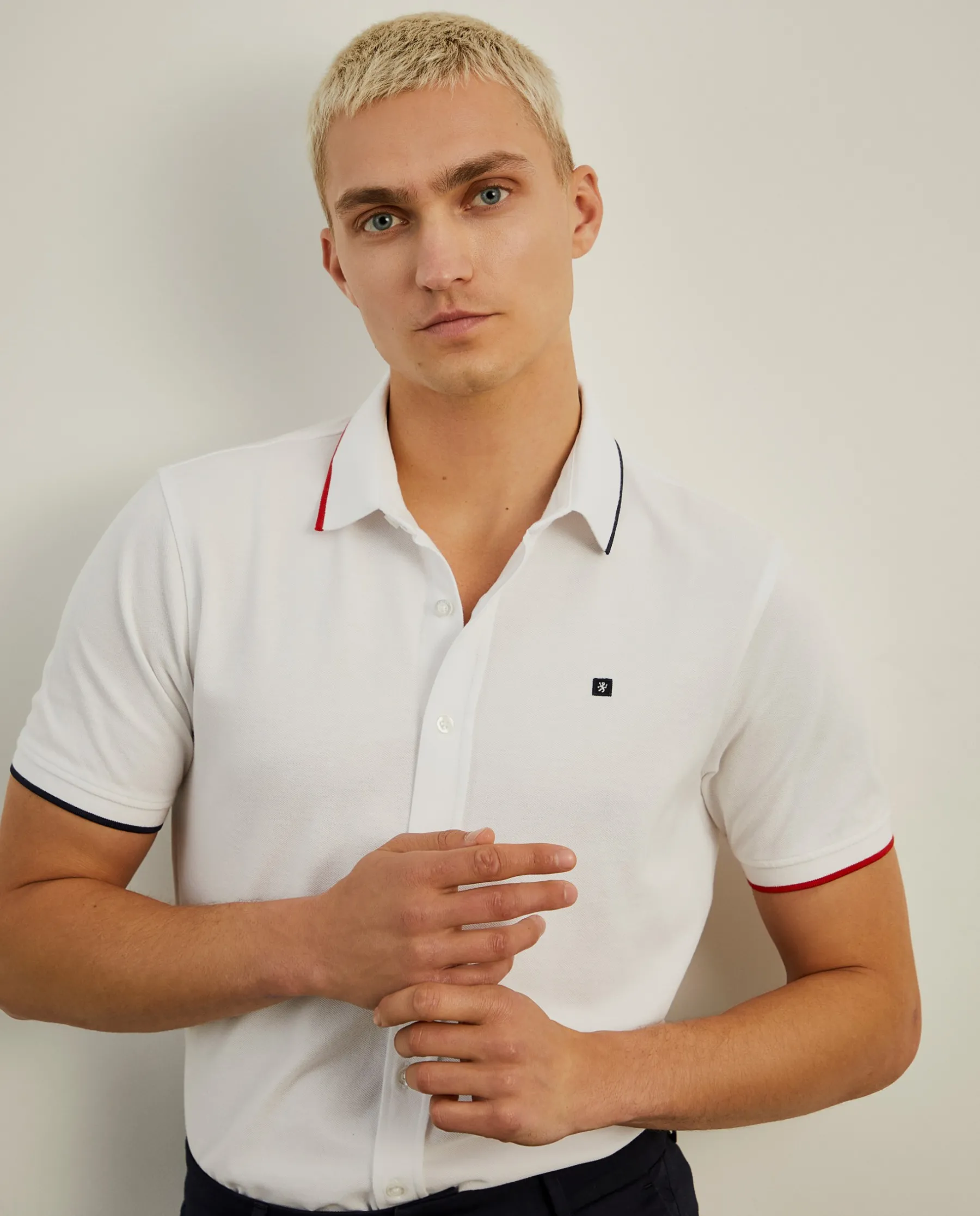 LION OF PORCHES Polos^Polo camisa em algodão com riscas
