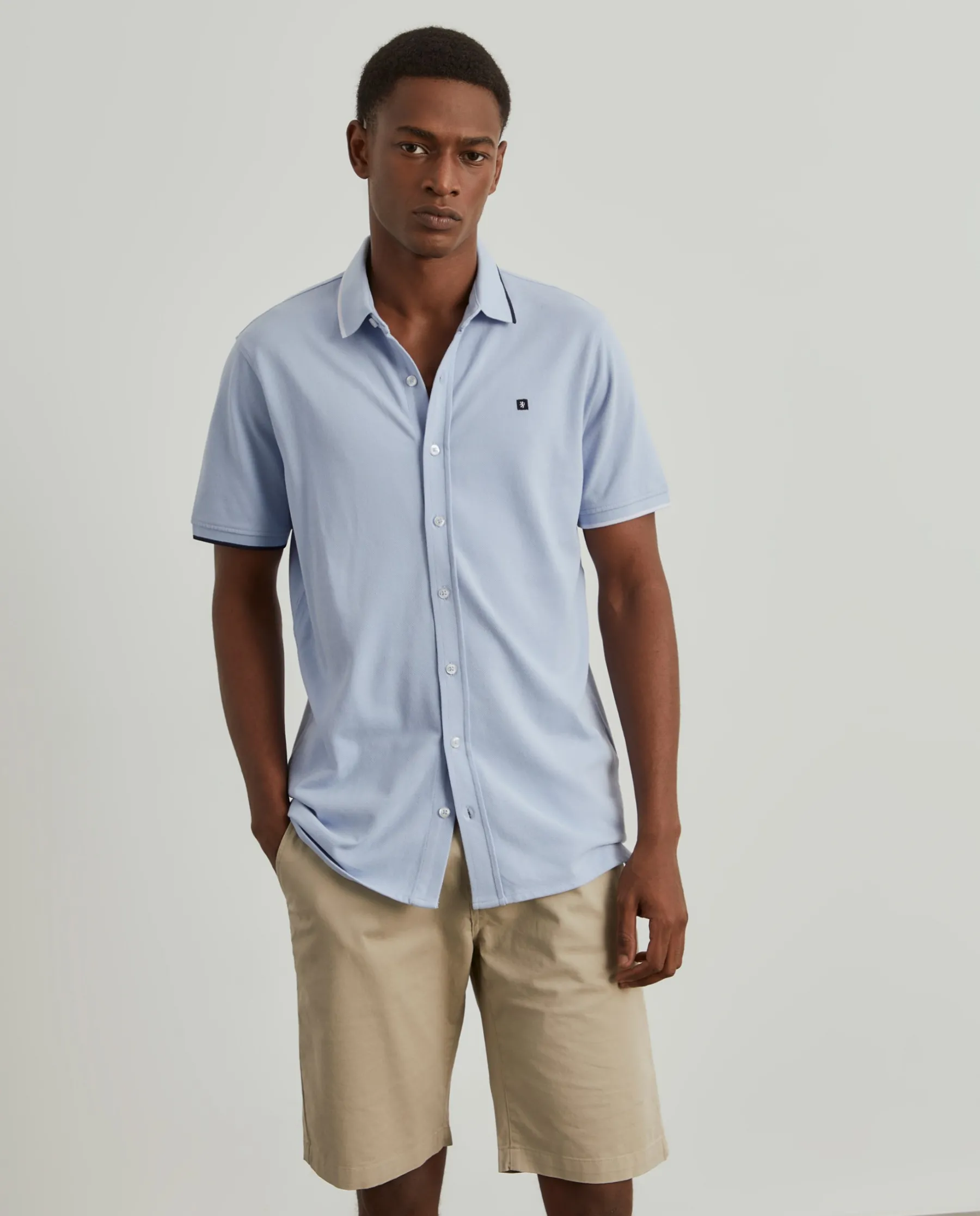 LION OF PORCHES Polos^Polo camisa em algodão com riscas
