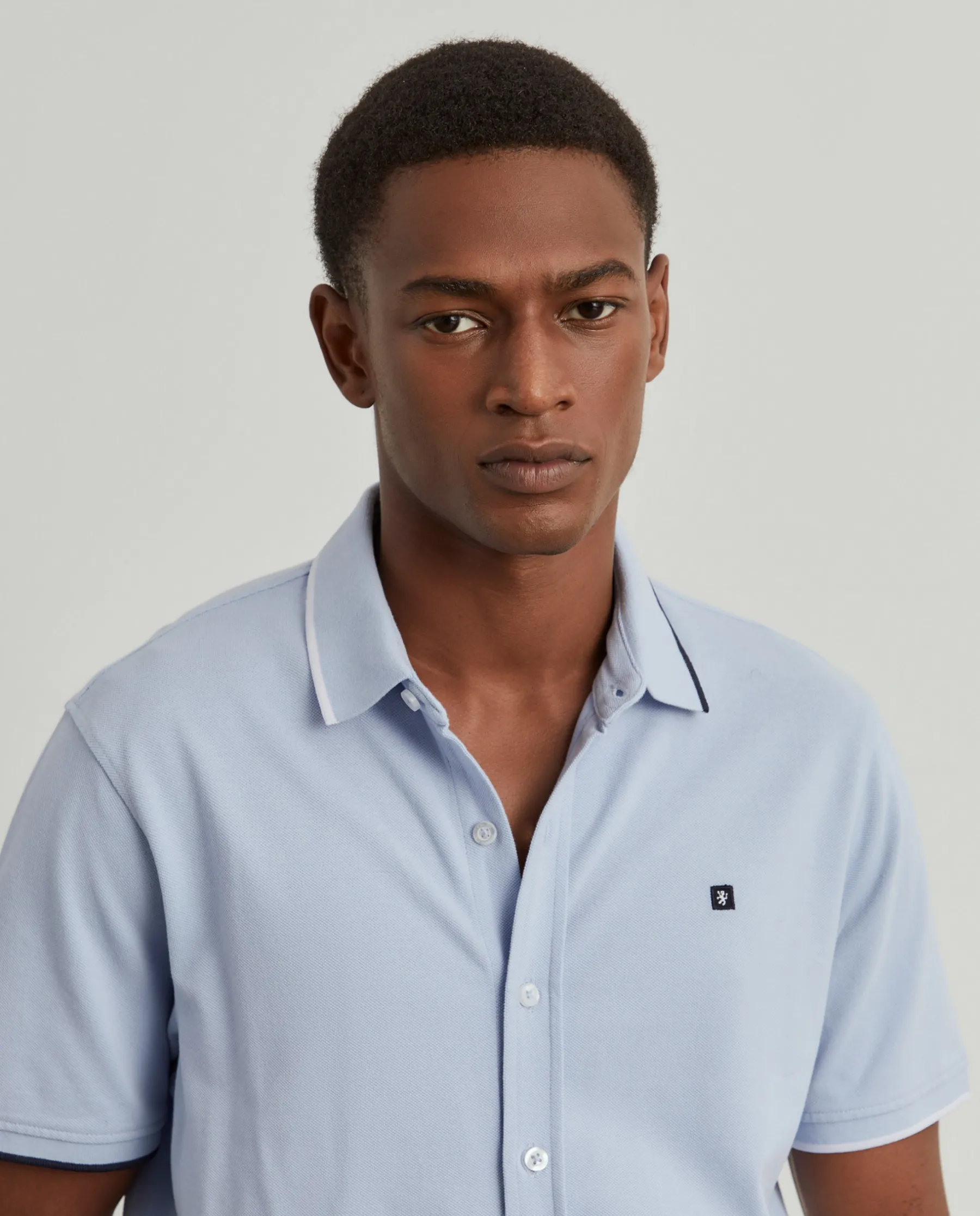 LION OF PORCHES Polos^Polo camisa em algodão com riscas