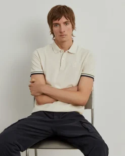 LION OF PORCHES Polos^Polo piqué slim fit com riscas