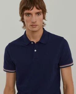 LION OF PORCHES Polos^Polo piqué slim fit com riscas