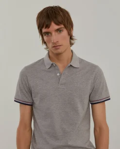 LION OF PORCHES Polos^Polo piqué slim fit com riscas