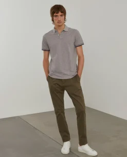 LION OF PORCHES Polos^Polo piqué slim fit com riscas