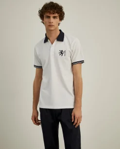 LION OF PORCHES Polos^Polo piqué slim fit em algodão