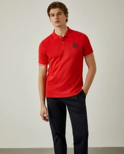 LION OF PORCHES Polos^Polo piqué slim fit em algodão
