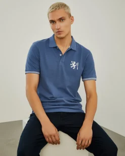 LION OF PORCHES Polos^Polo piqué slim fit em algodão