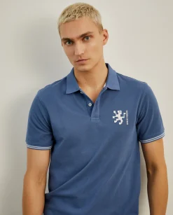 LION OF PORCHES Polos^Polo piqué slim fit em algodão