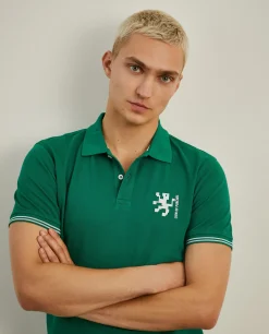 LION OF PORCHES Polos^Polo piqué slim fit em algodão