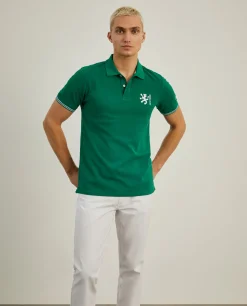 LION OF PORCHES Polos^Polo piqué slim fit em algodão