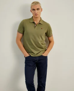 LION OF PORCHES Polos^Polo piqué slim fit em algodão