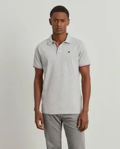 LION OF PORCHES Polos^Polo piqué slim fit em algodão
