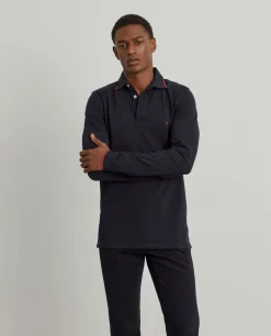 LION OF PORCHES Polos^Polo piqué slim fit manga comprida
