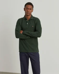 LION OF PORCHES Polos^Polo piqué slim fit manga comprida