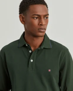 LION OF PORCHES Polos^Polo piqué slim fit manga comprida