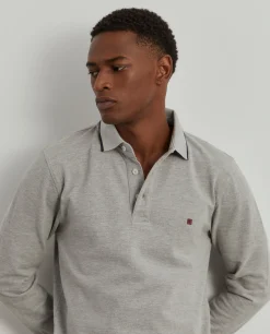 LION OF PORCHES Polos^Polo piqué slim fit manga comprida
