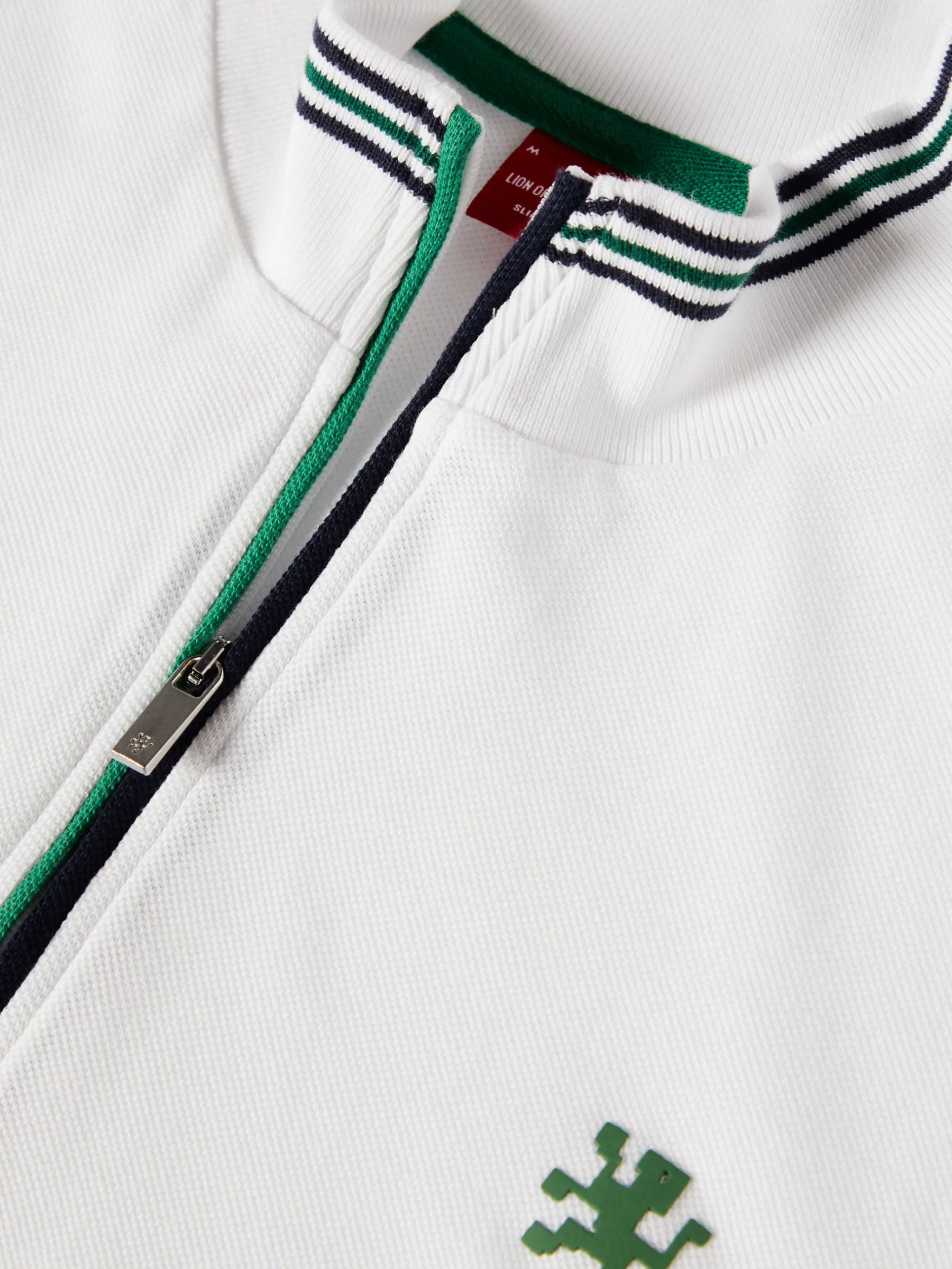 LION OF PORCHES Polos^Polo piqué tricolor com fecho