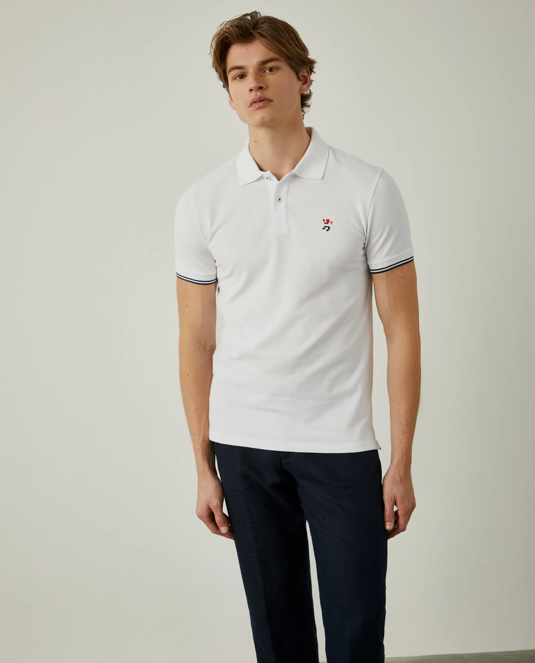 LION OF PORCHES Polos^Polo slim fit 100% algodão